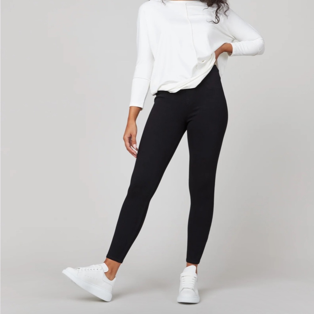 Spanx Jean-ish Black Leggings Large